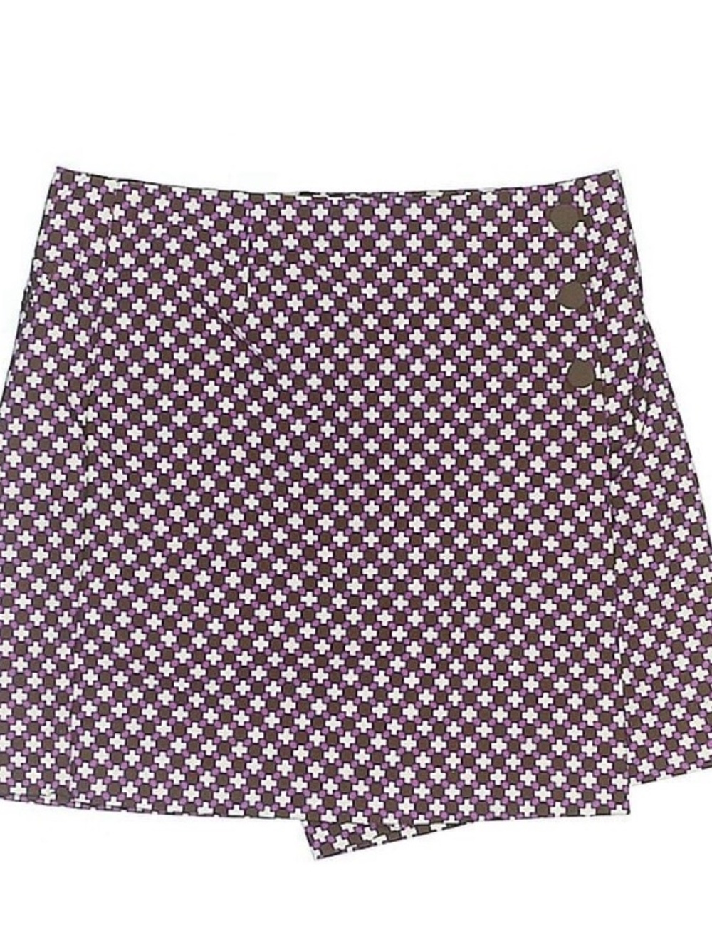 Tory Sport Purple Cross-Print Mini Skort - Size XS